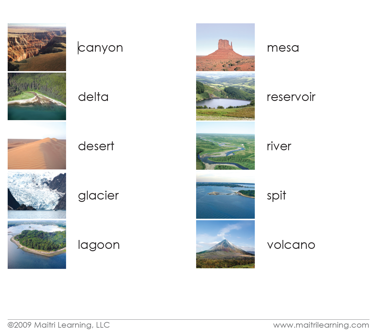 Chinese Land & Water 2 3-Part Reading - Maitri Learning