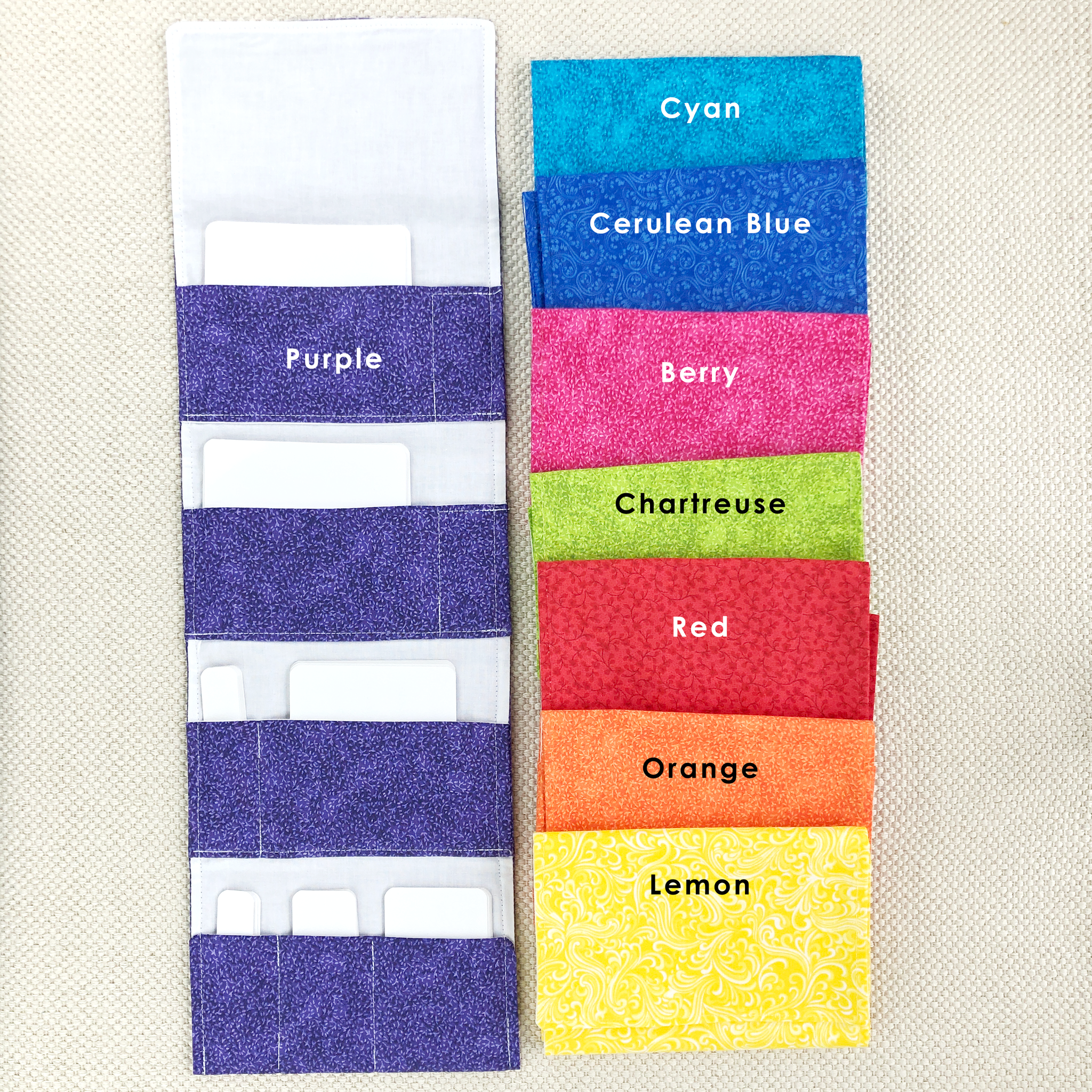 7-pocket Fabric Organizers for Classroom Organization set
