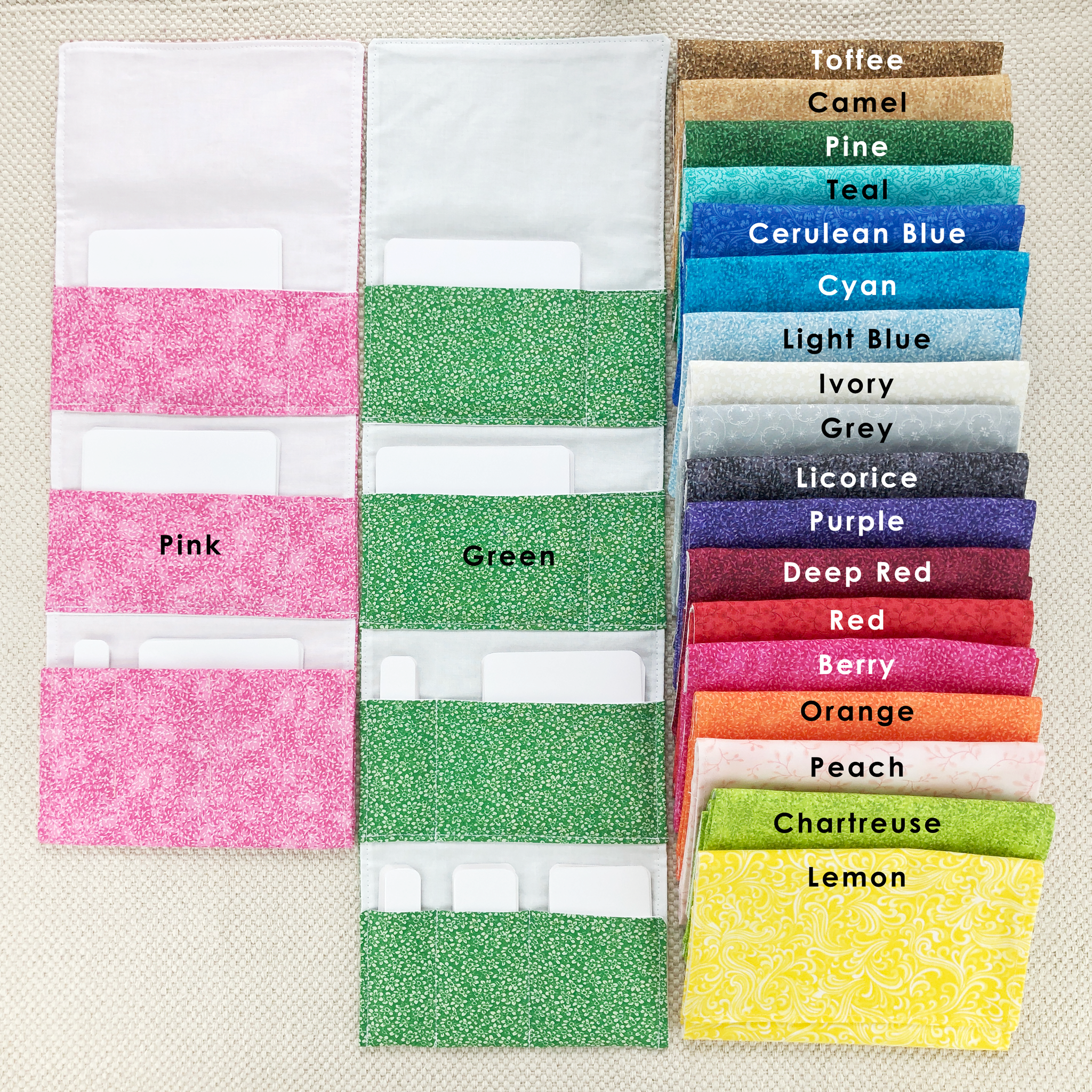 7-pocket Fabric Organizers for Classroom Organization set