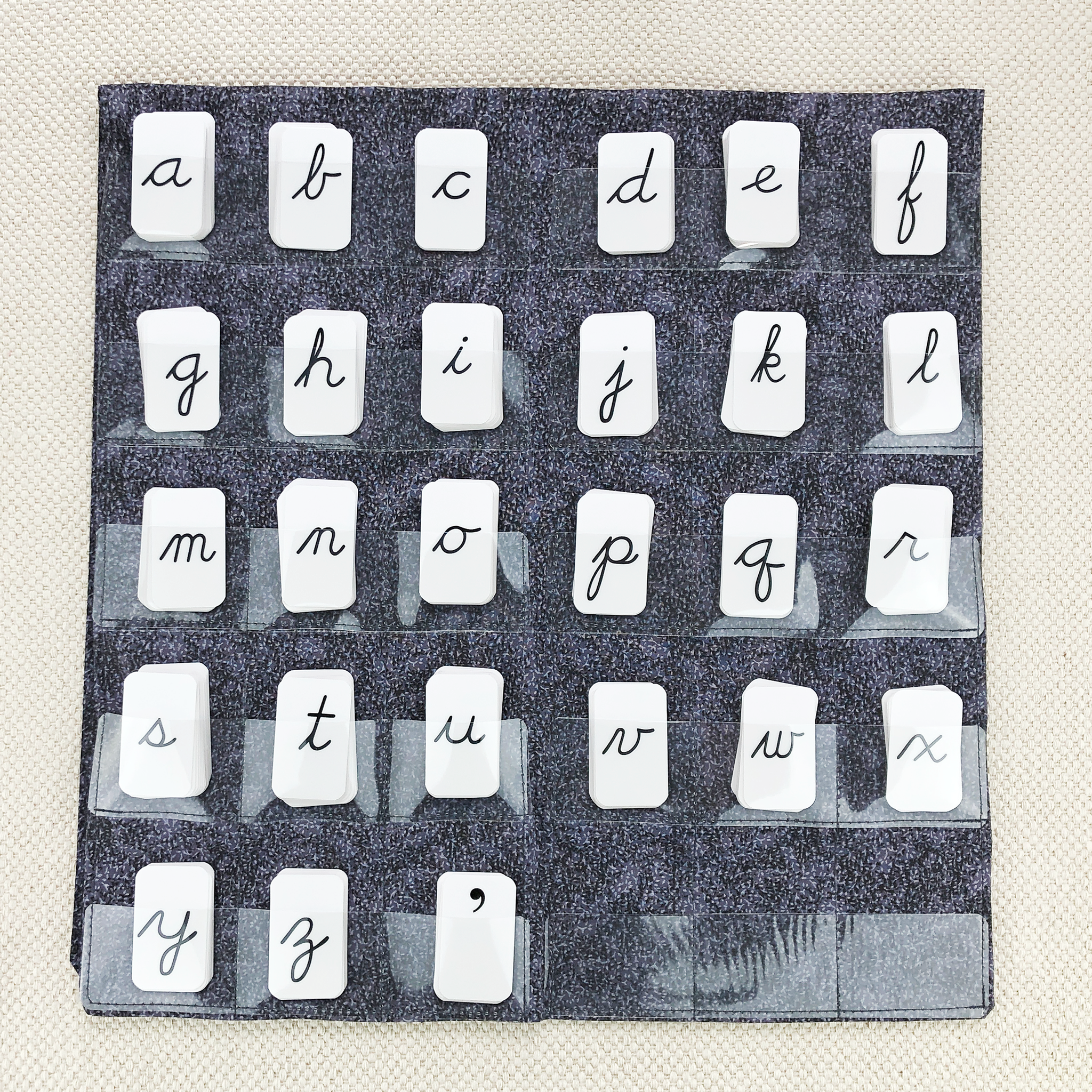 Black Cursive Alphabet - Maitri Learning