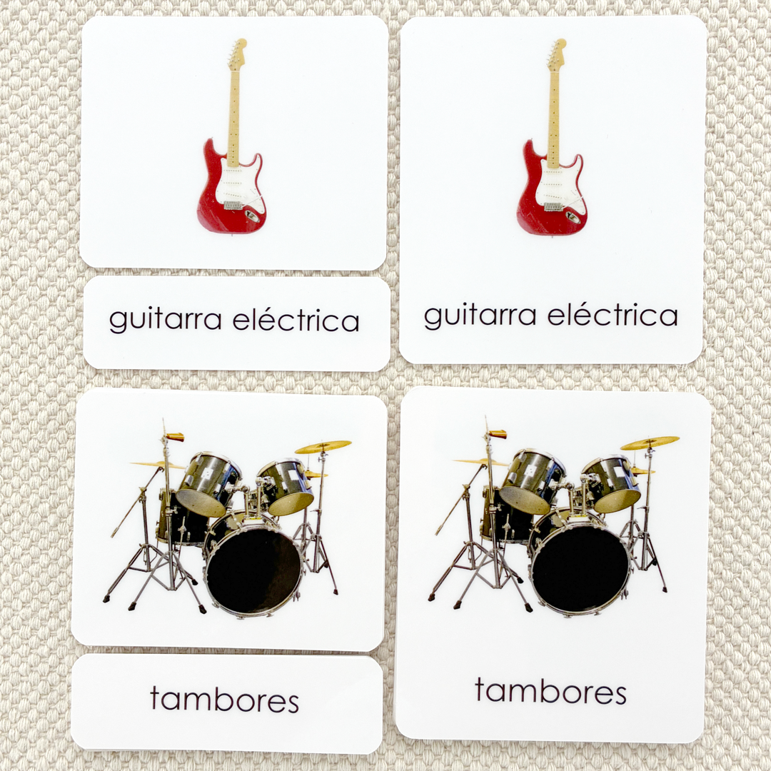Spanish Popular Instruments 3-Part Cards