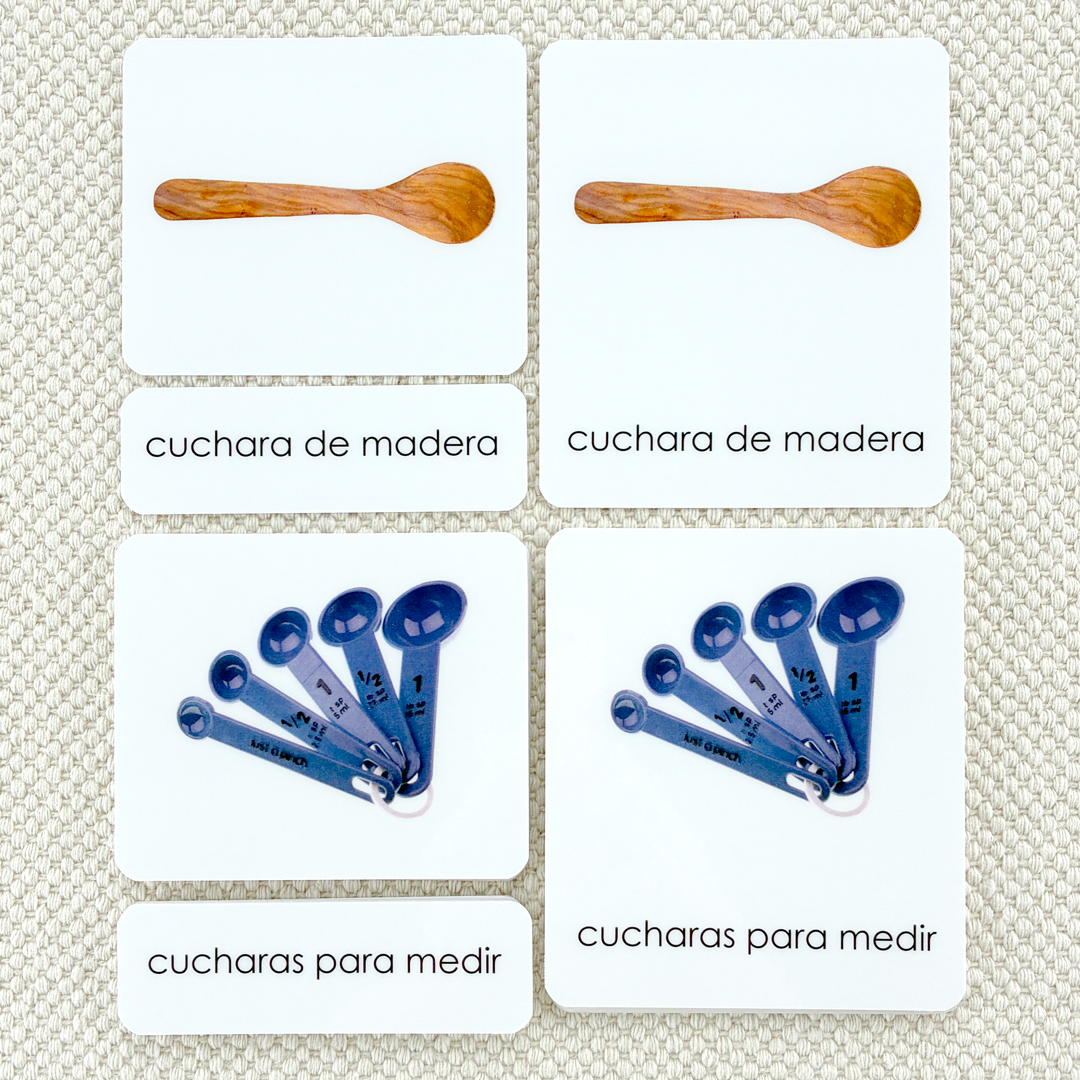 Spanish Utensils 3-Part Reading