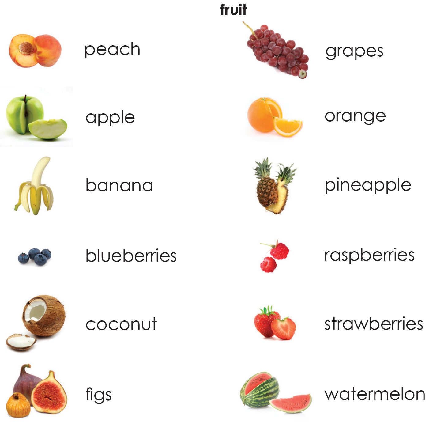 German Fruit 3-Part Reading - Maitri Learning