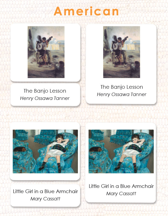 Fine Art 3-Part Cards from Maitri Learning Montessori