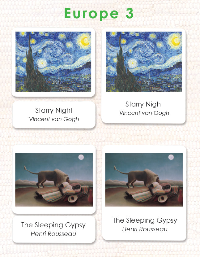 Fine Art 3-Part Cards from Maitri Learning Montessori