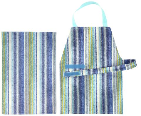 Aqua Stripe Aprons - Maitri Learning