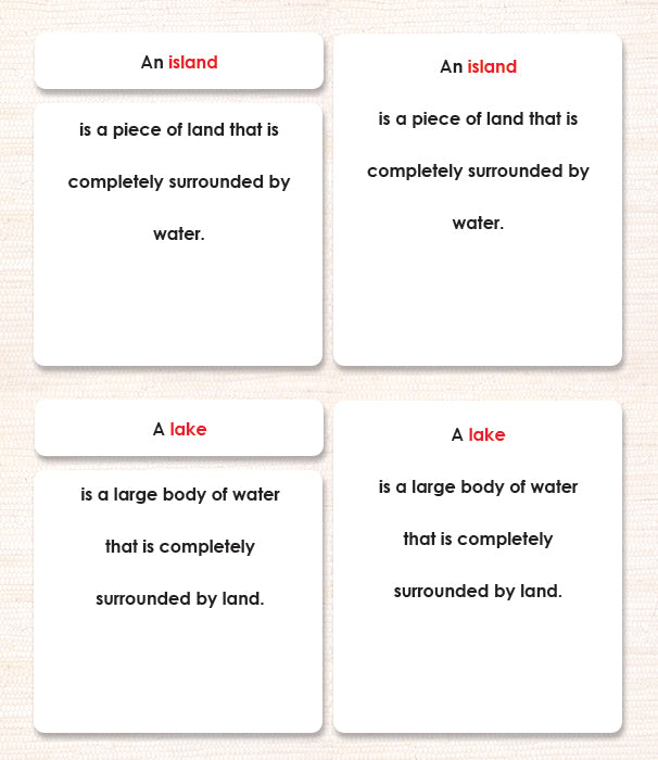 Land & Water 1 Definitions - Maitri Learning