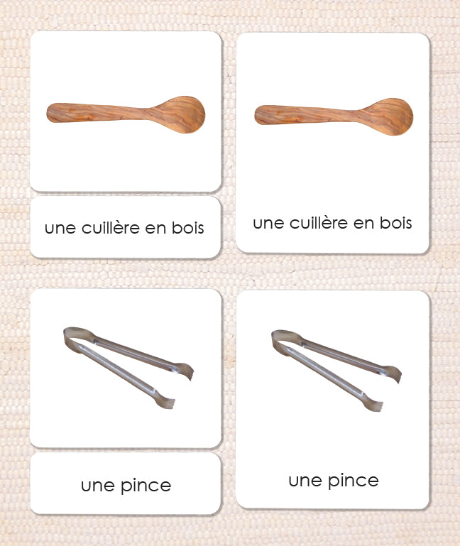 French Utensils 3-Part Reading - Maitri Learning
