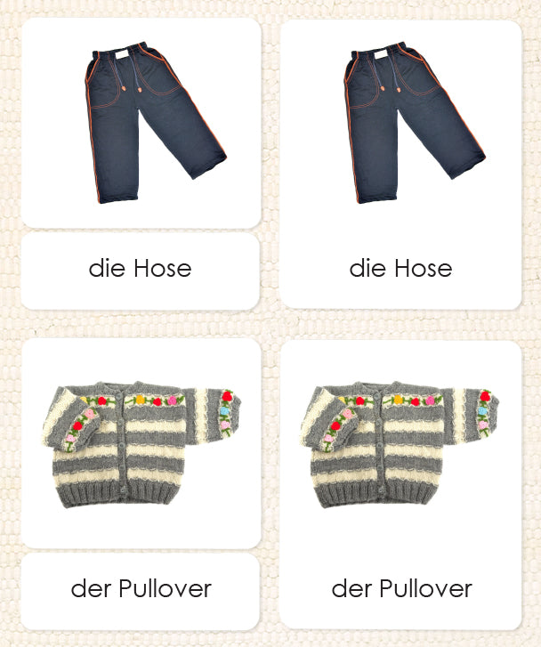 German Clothing 3-Part Reading - Maitri Learning