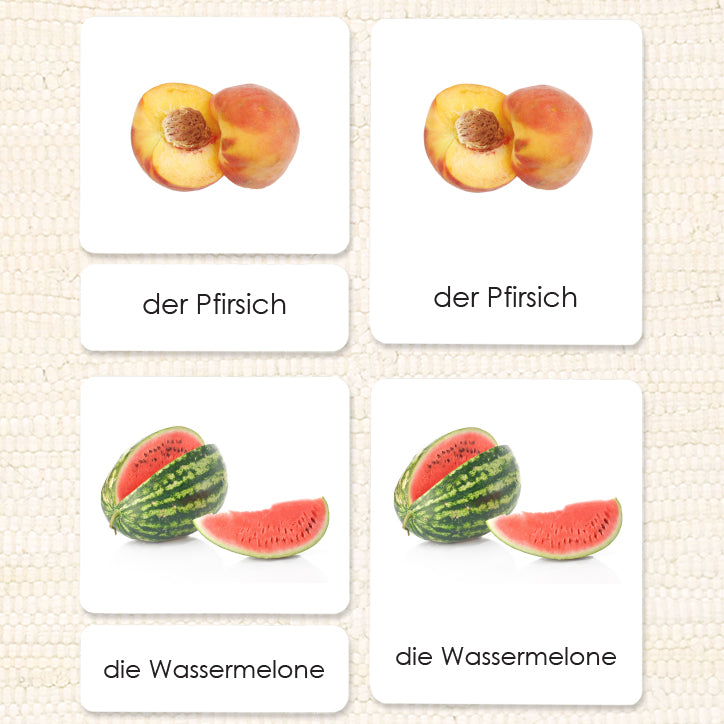 German Fruit 3-Part Reading - Maitri Learning