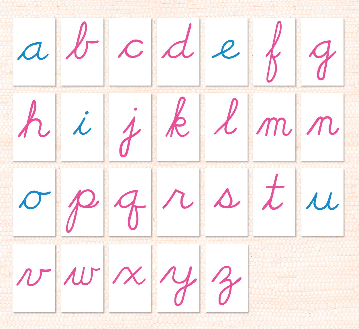 Cardstock Alphabet - Maitri Learning