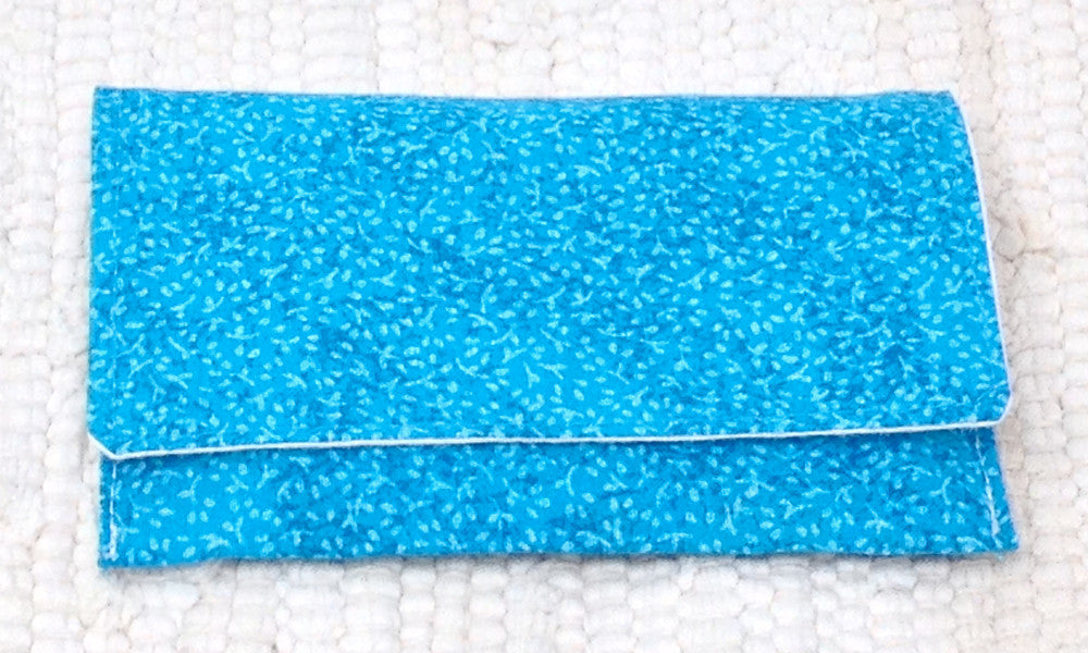 cyan blue Small One-Pocket Fabric Organizer for Classroom Organization