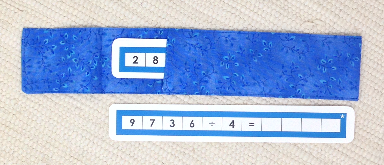 Blue long 1-pocket Fabric Organizer for Classroom Organization