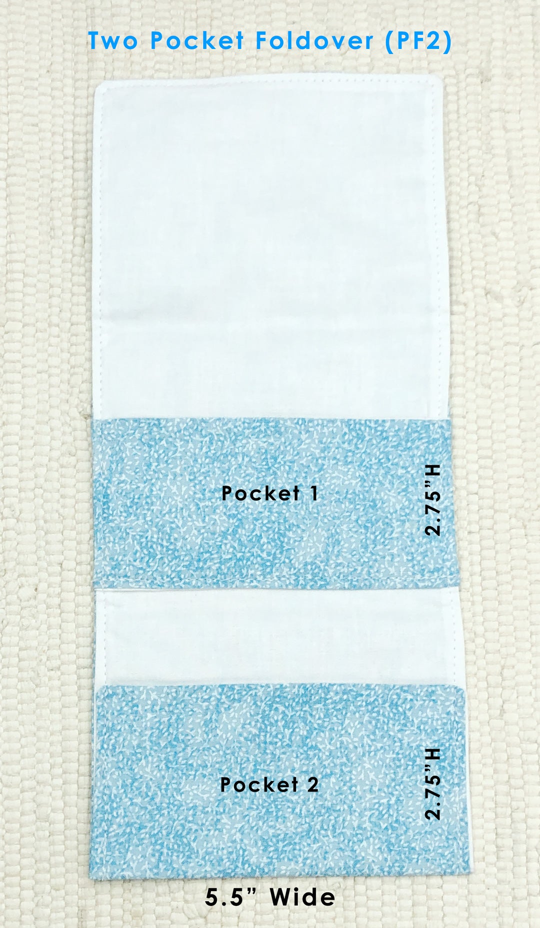 Light Blue 2-pocket Fabric Organizers for Classroom Organization