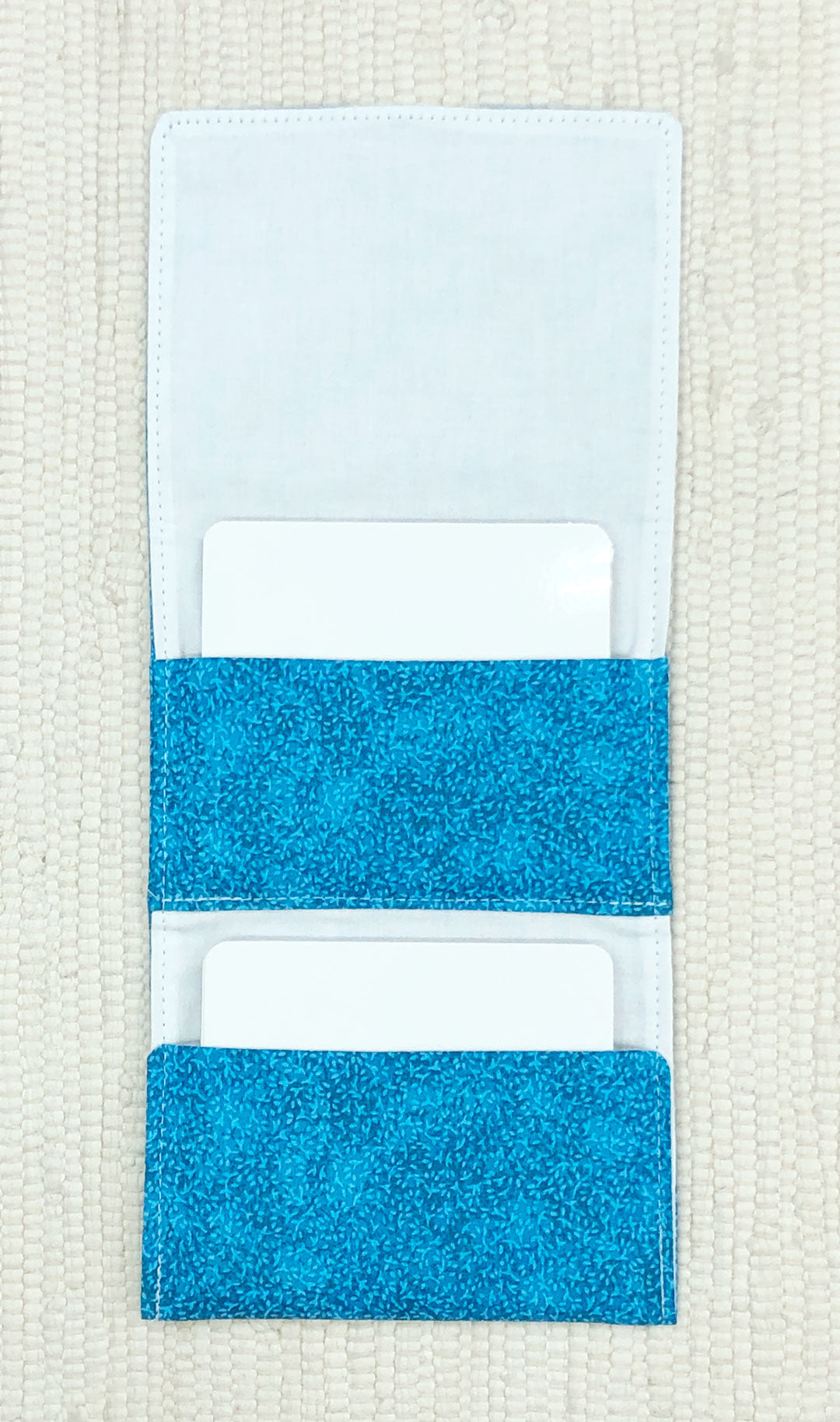 Cyan blue 2-pocket Fabric Organizers for Classroom Organization
