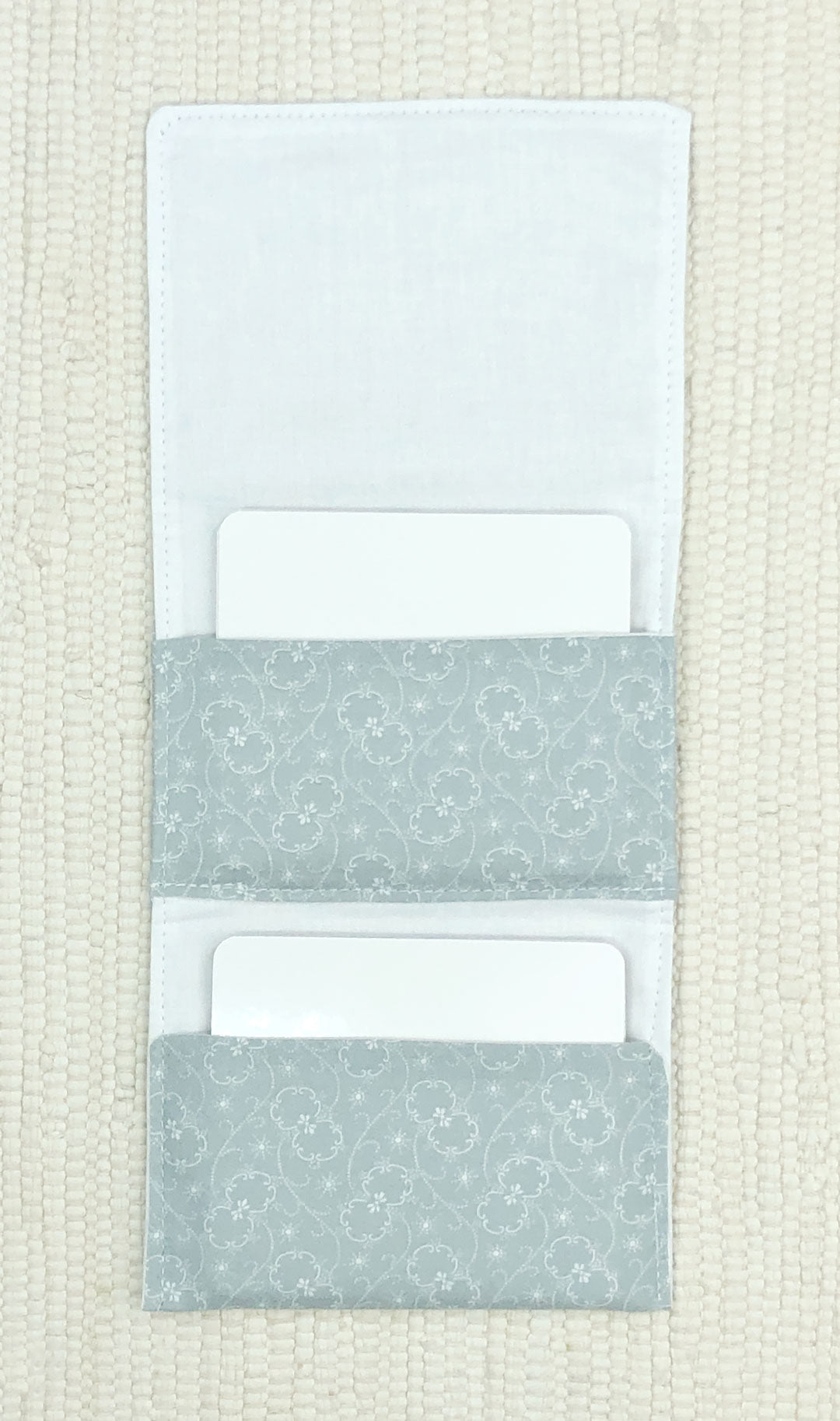 Grey 2-pocket Fabric Organizers for Classroom Organization