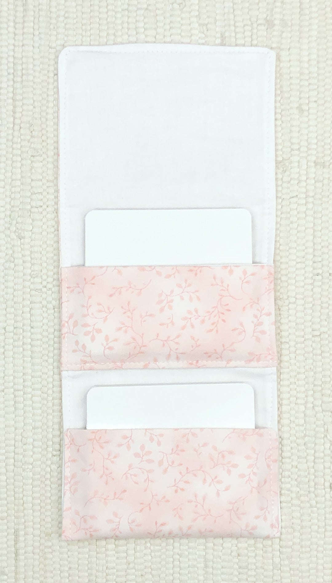 Peach 2-pocket fabric organizer: classroom organization
