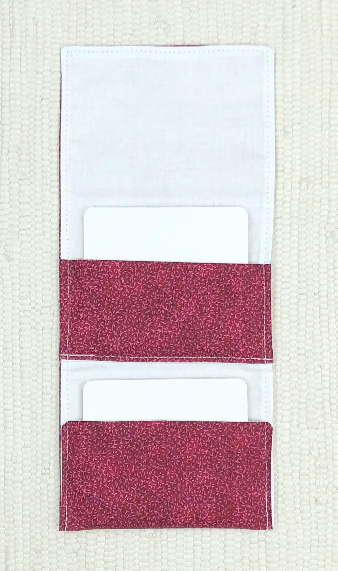 Deep red 2-pocket Fabric Organizers for Classroom Organization