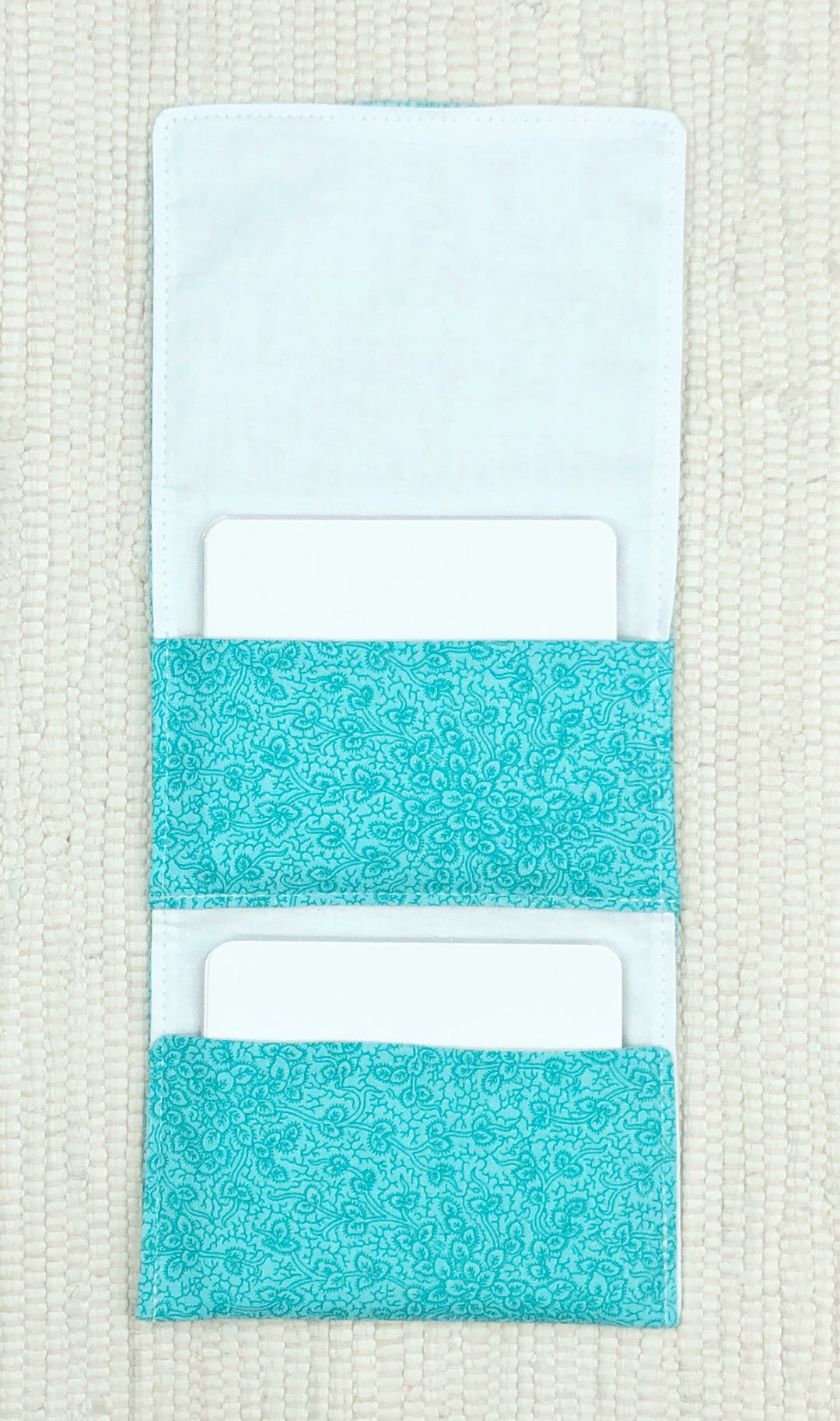 Teal 2-pocket Fabric Organizers for Classroom Organization