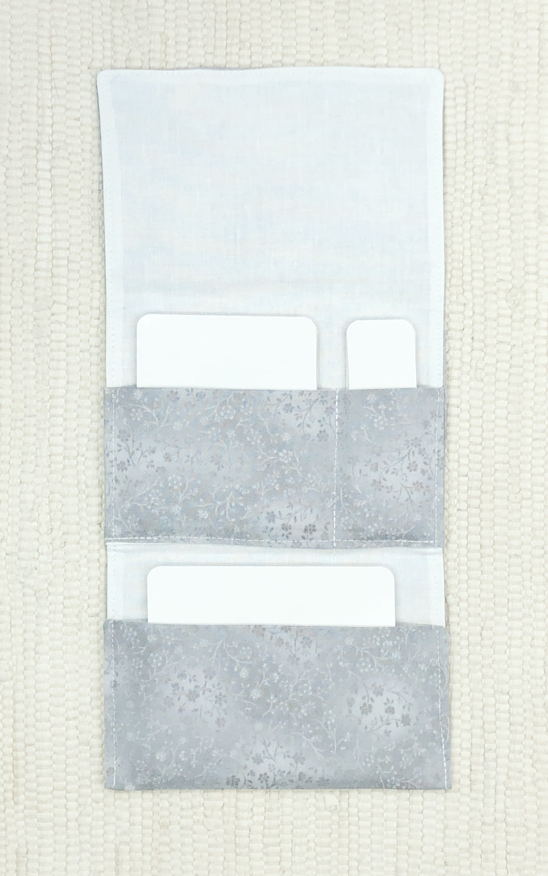 Grey 3-Pocket Fabric Organizer for Classroom Organization
