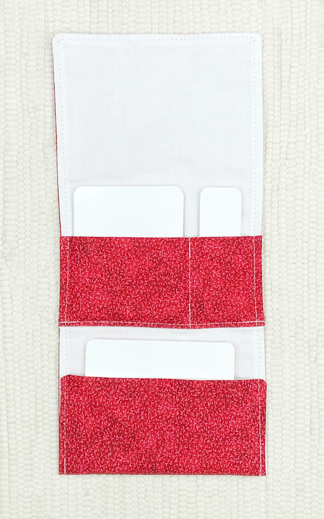red 3-Pocket Fabric Organizer for Classroom Organization