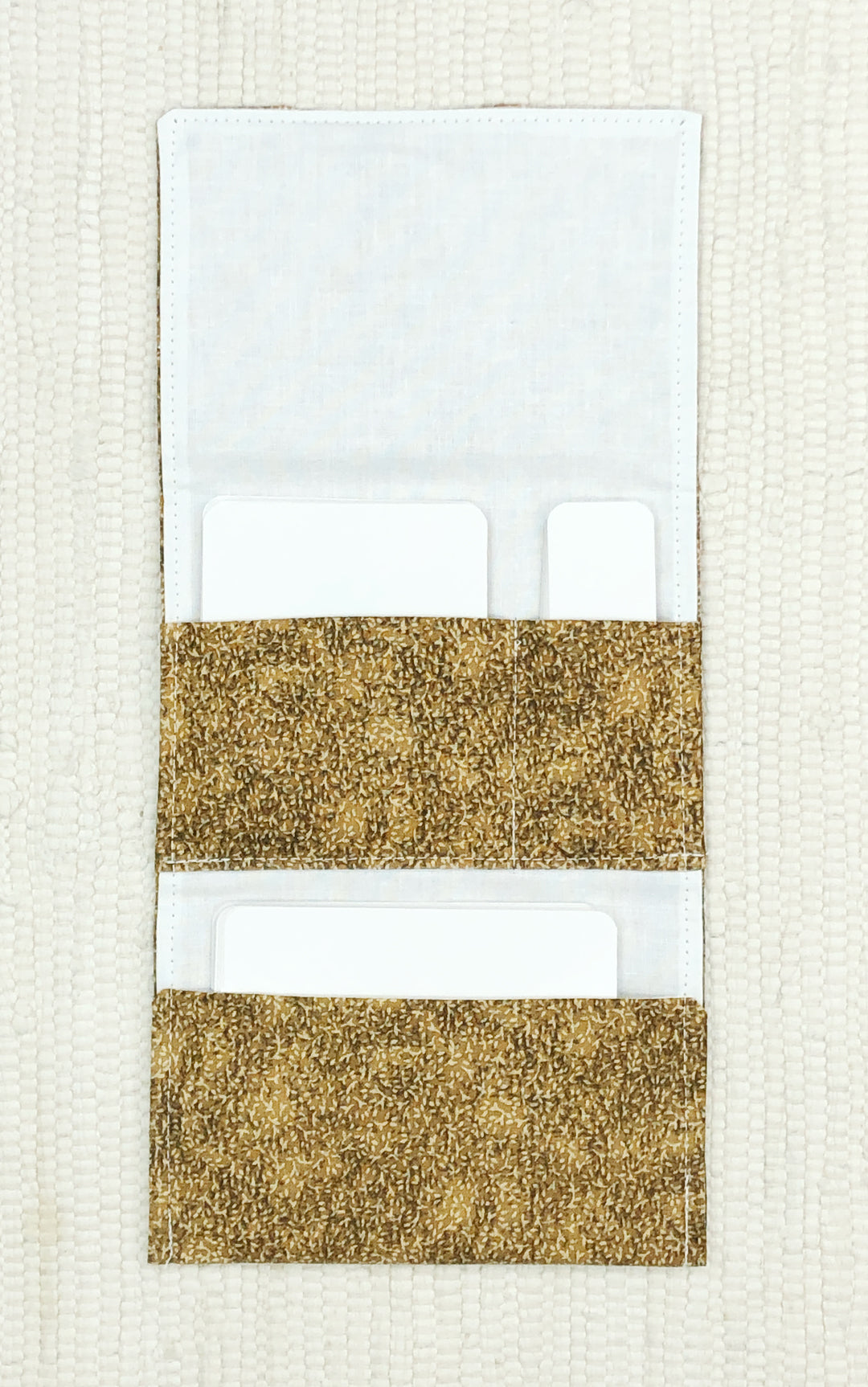 Brown 3-Pocket Fabric Organizer for Classroom Organization