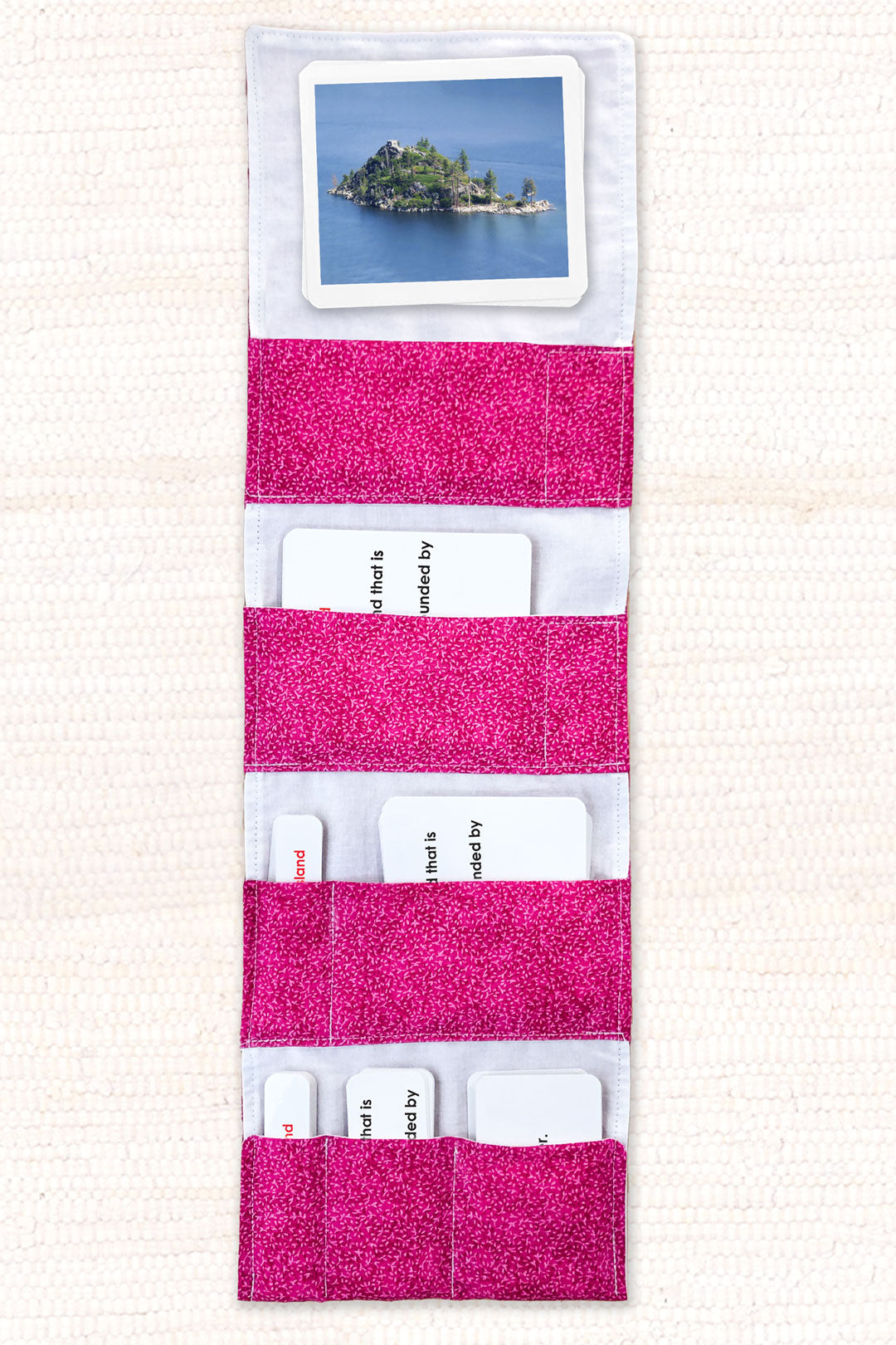 pink magenta 7-pocket Fabric Organizers for Classroom Organization
