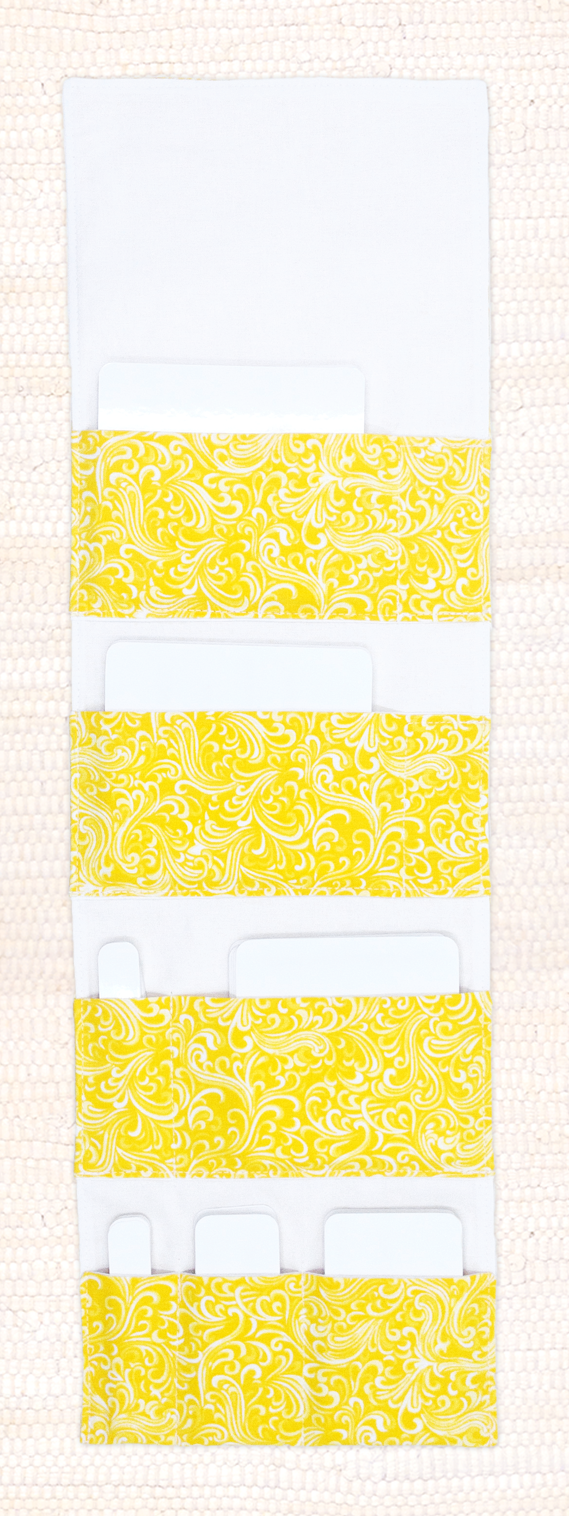 yellow 7-pocket Fabric Organizers for Classroom Organization