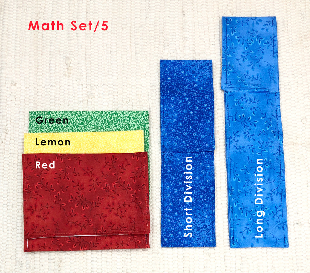 Math Fabric Organizers for Classroom Organization