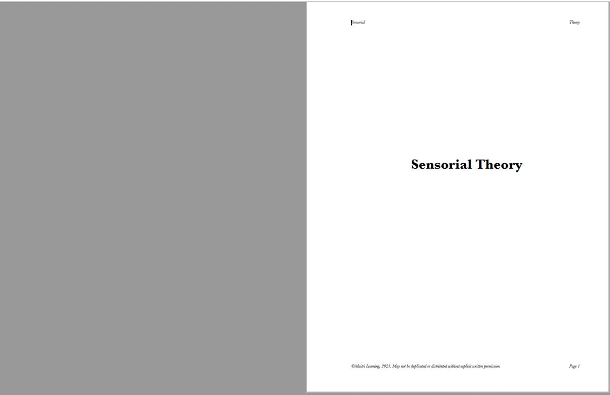 Sensorial Album (EC) - Maitri Learning