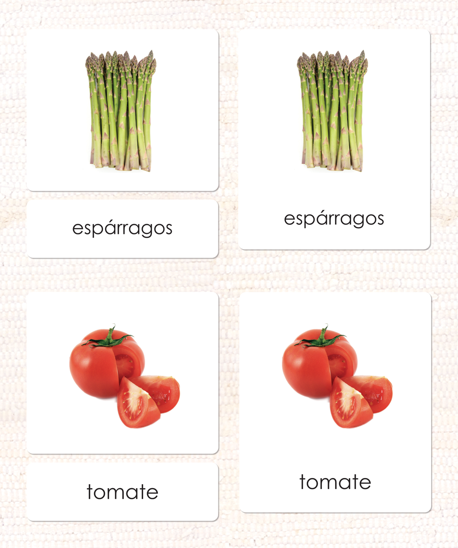 Imperfect Spanish Vegetables 3-Part Reading - Maitri Learning