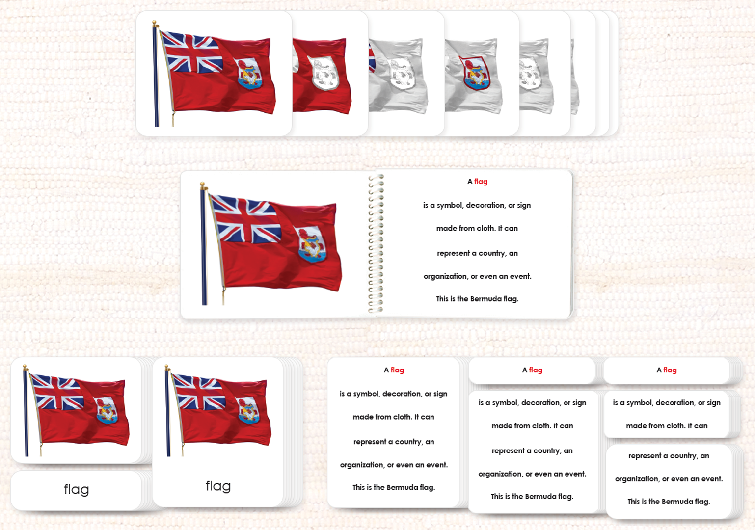 Parts of the Flag Book & Card Set - Maitri Learning