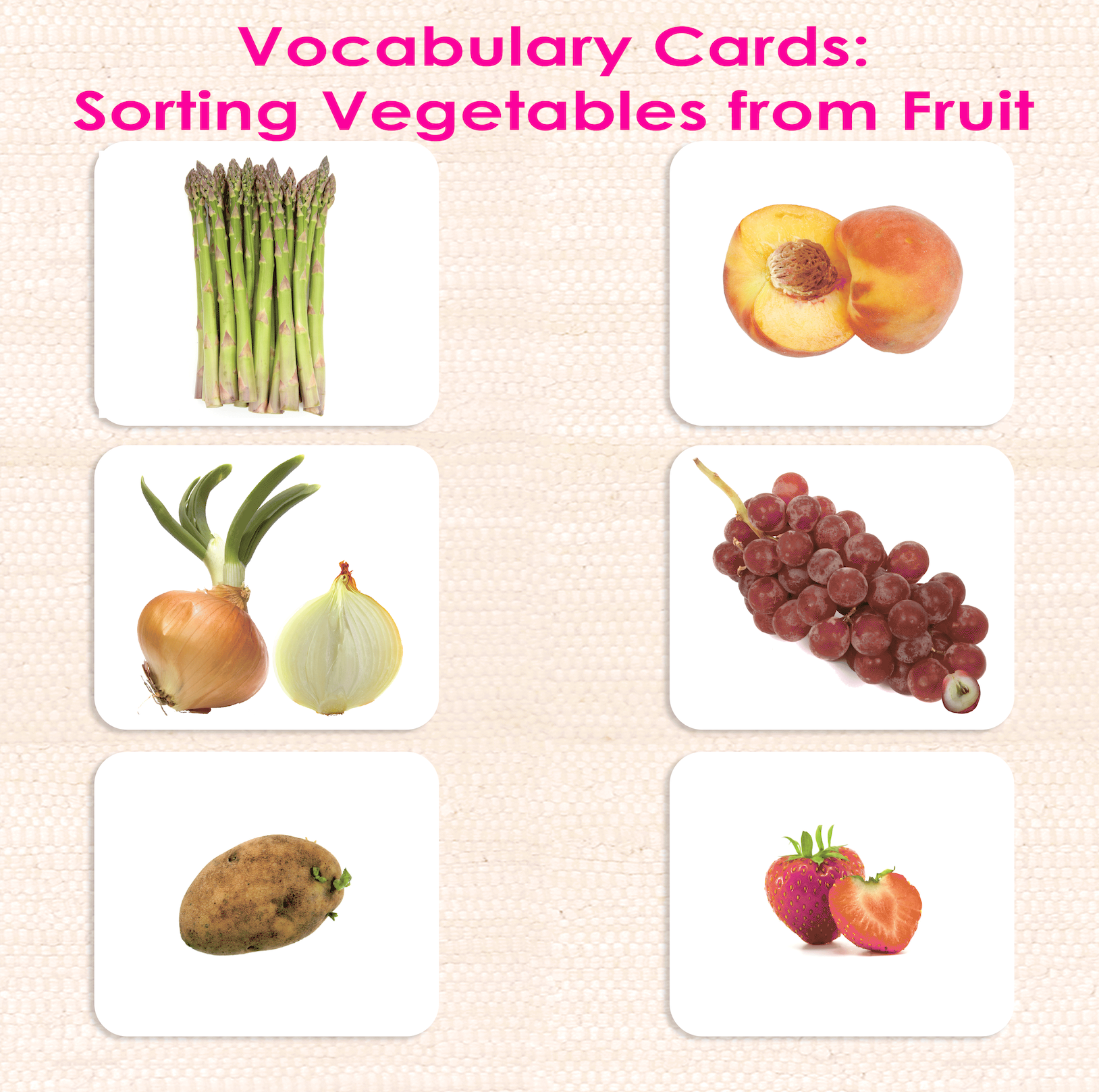 Imperfect Vegetables Vocabulary - Maitri Learning