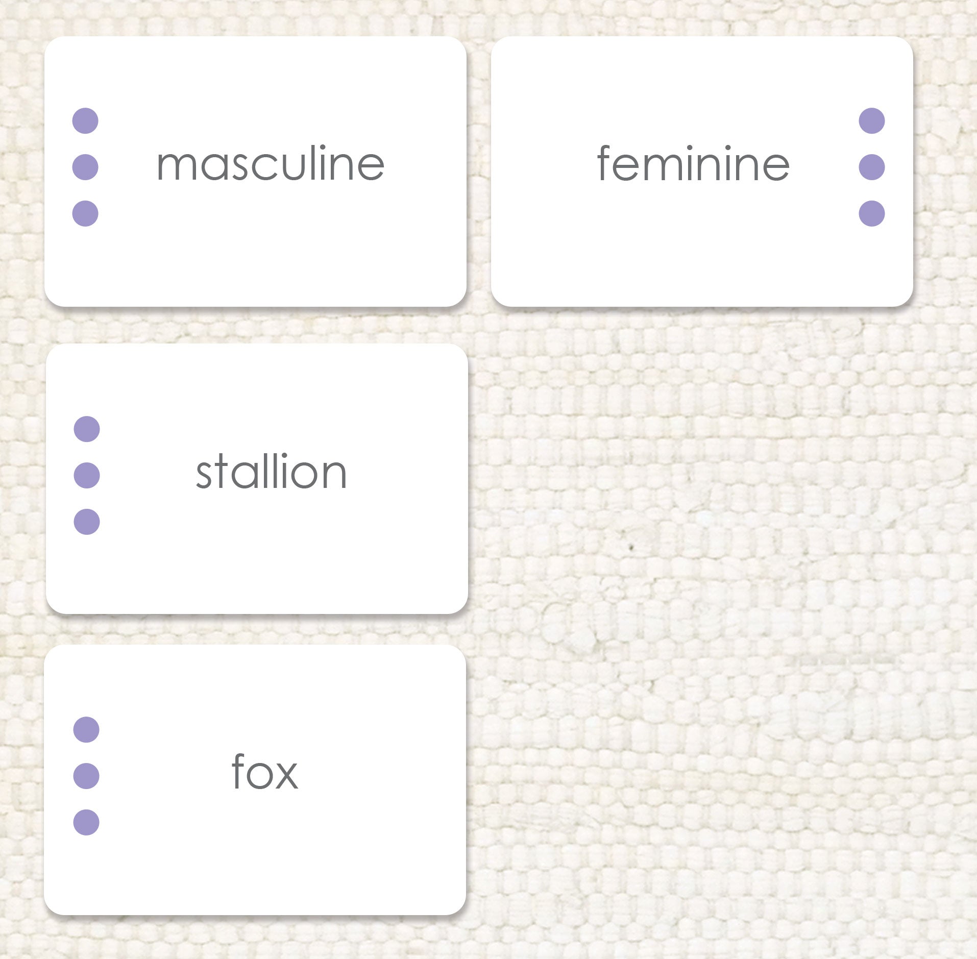 Imperfect Masculine & Feminine: Word Study - Maitri Learning