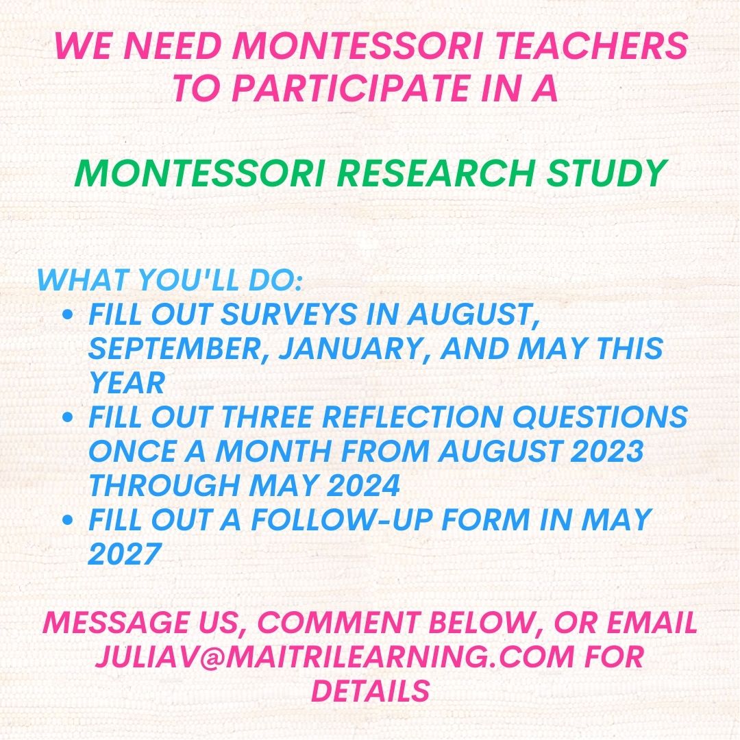 Montessori Research Study: Be Part of our Group!