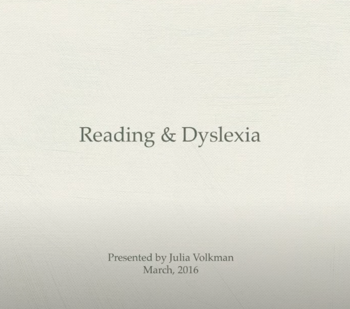 Reading & Dyslexia