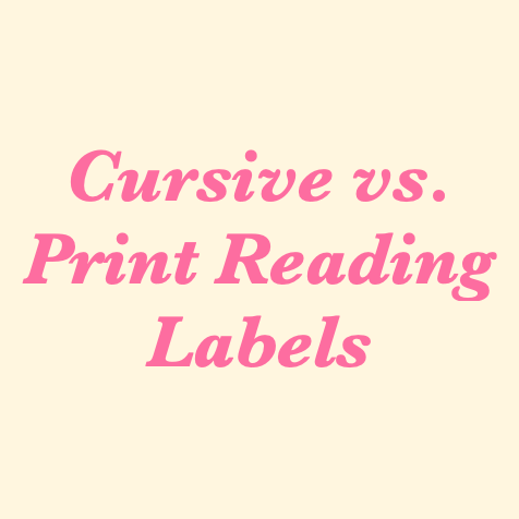 Cursive vs. Print