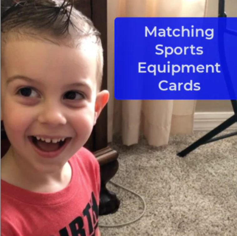 matching sports equipment cards