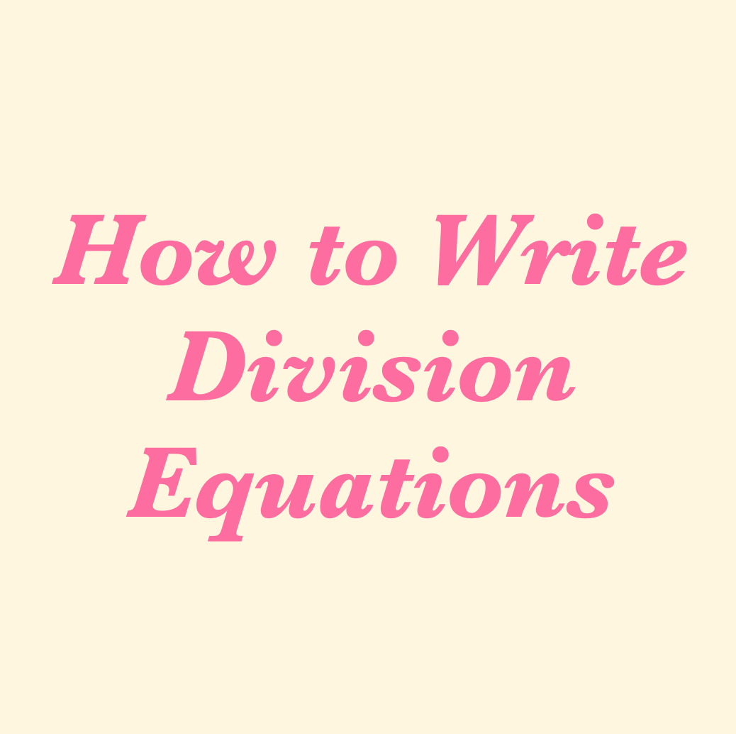 Why are division equations written the long way?