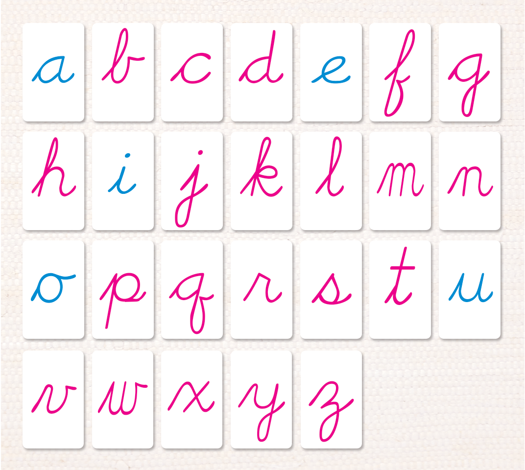 Traditional Cursive Movable Alphabet