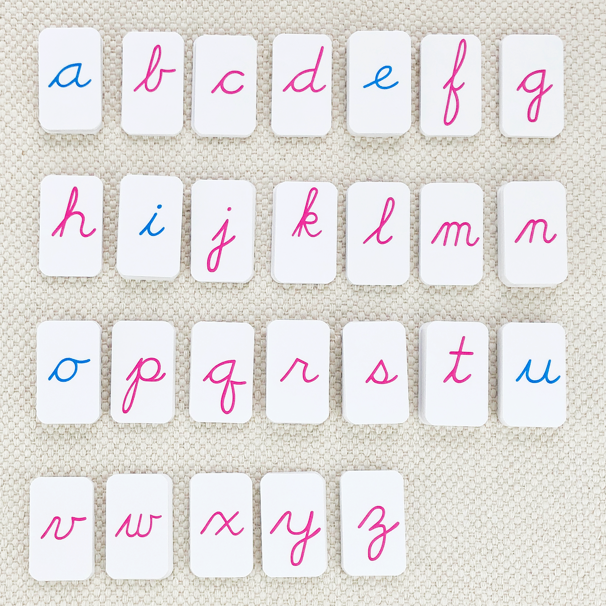 Traditional Cursive Movable Alphabet