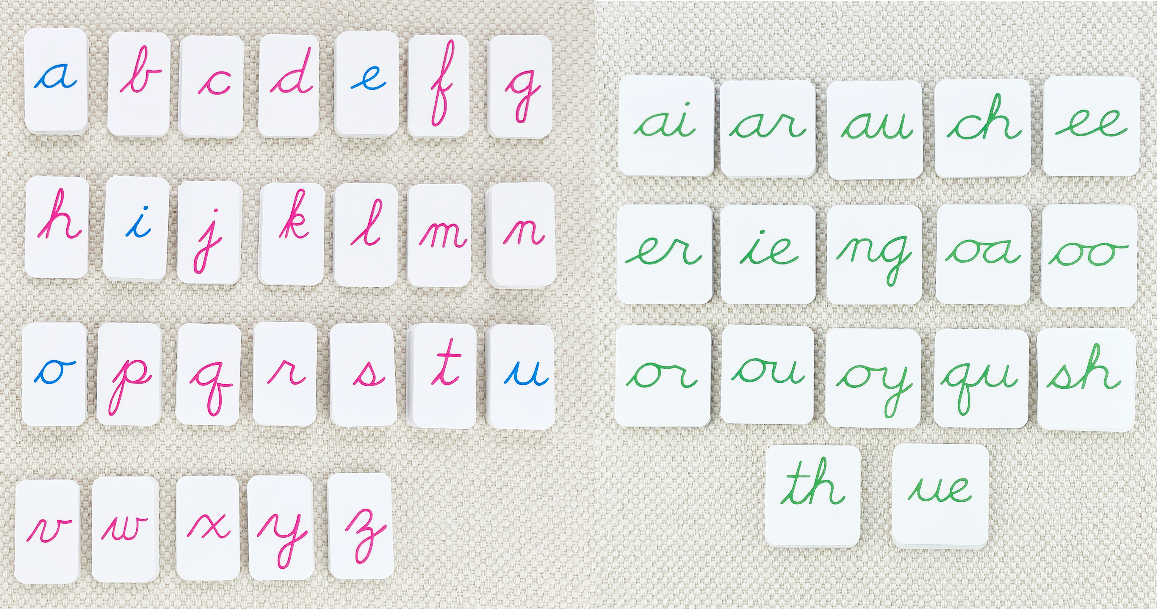 Traditional Cursive Movable Alphabet