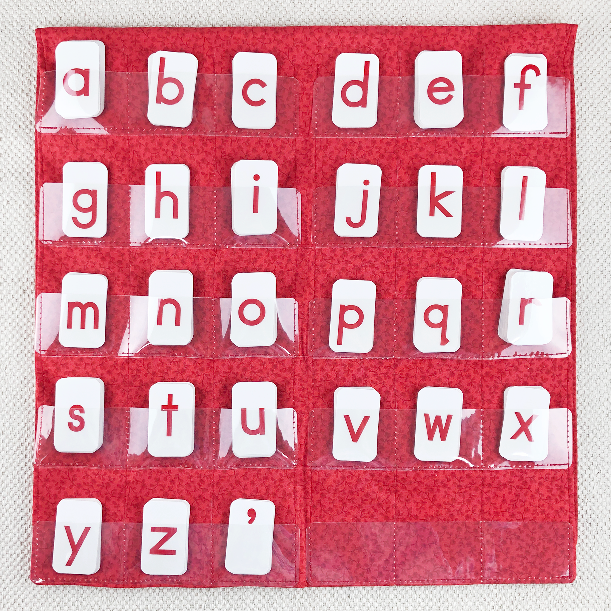 Red Print Movable Alphabet