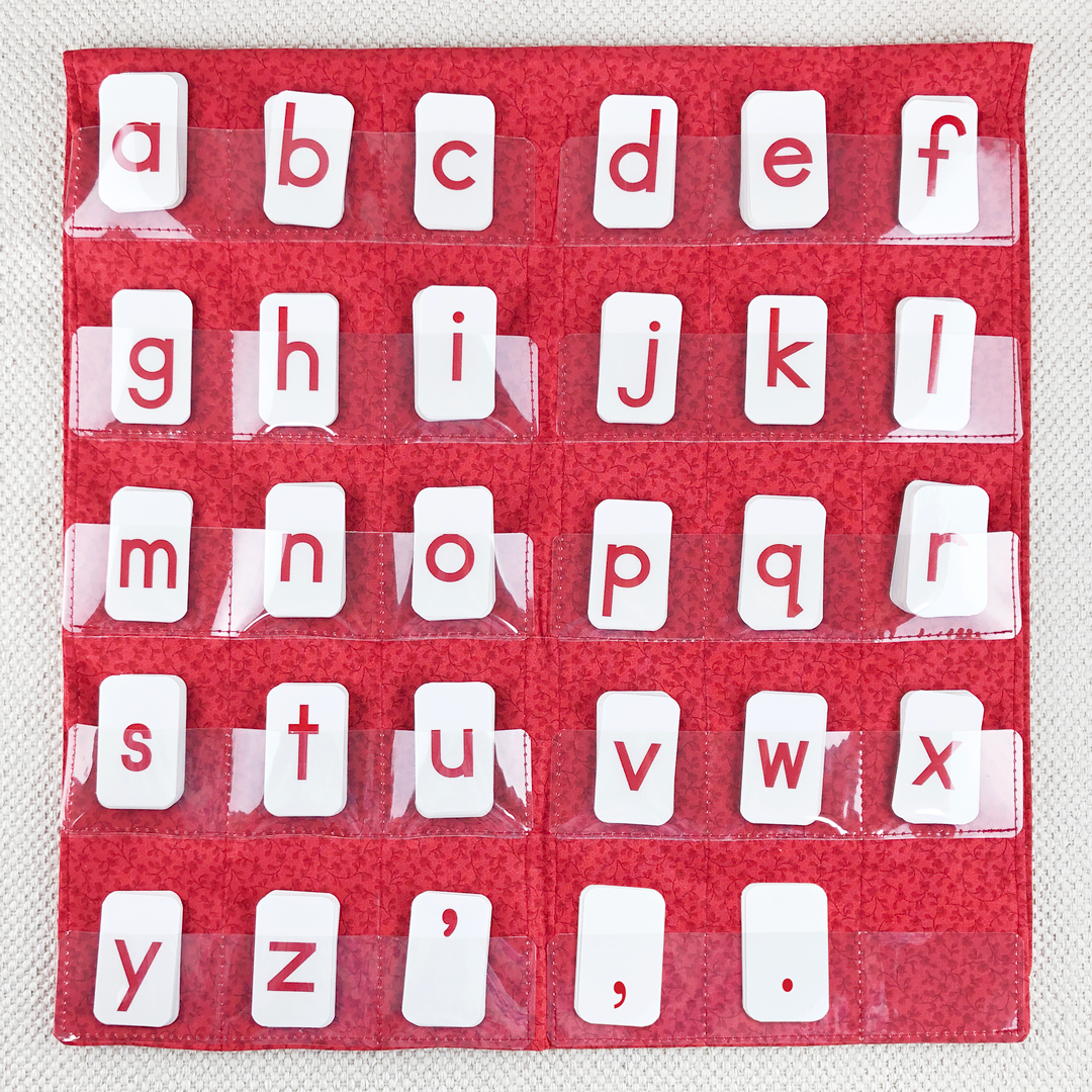 Red Print Movable Alphabet