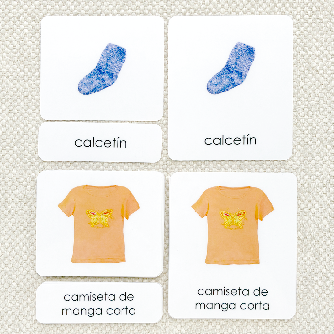 Spanish Clothing 3-Part Cards