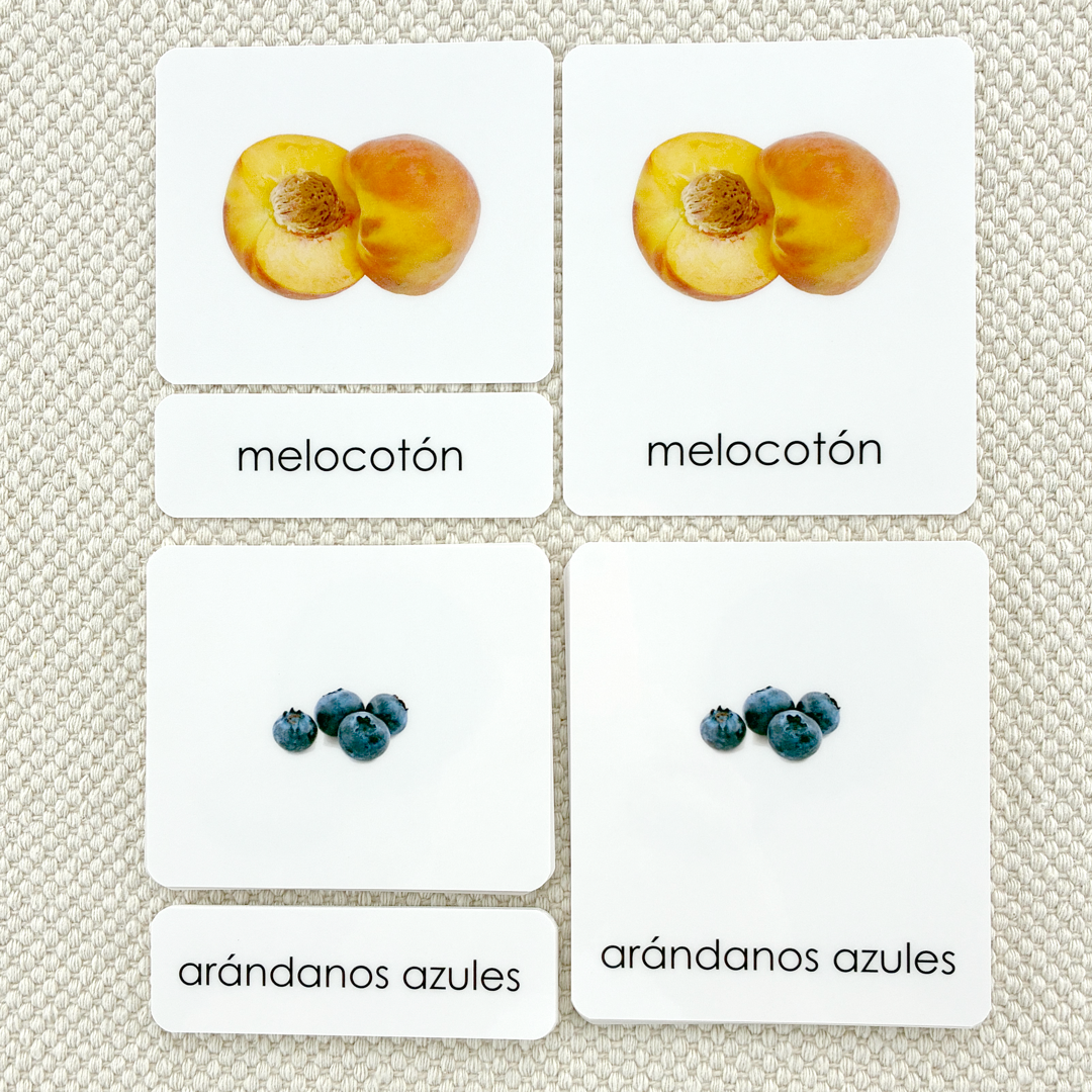 Spanish Fruit 3-Part Cards