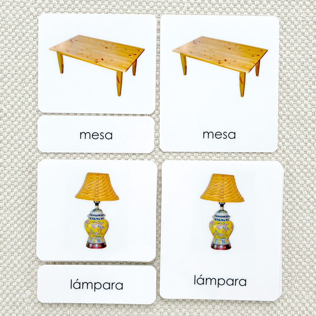 Spanish Around the House 3-Part Cards
