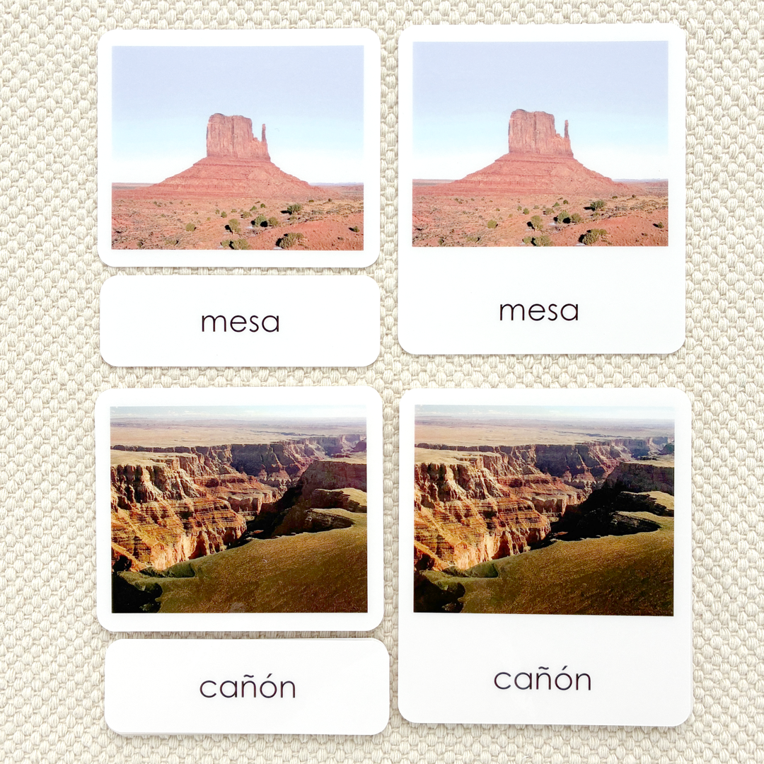 Spanish Land & Water 2 3-Part Cards