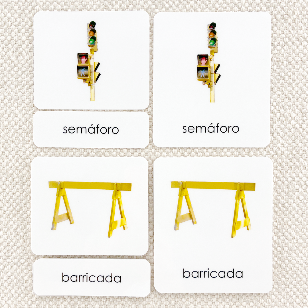 Spanish Around Town 3-Part Cards
