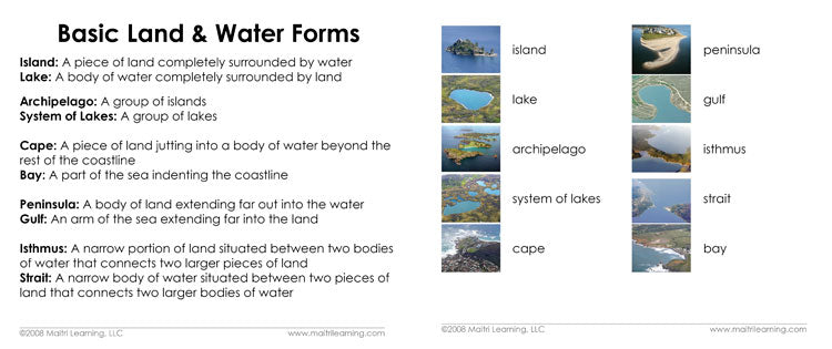 Land & Water 1 Vocabulary